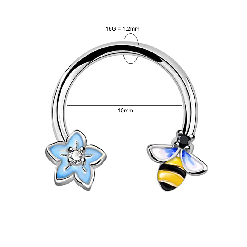 حلقات أنف وآذان من الفولاذ الج - مراجعة Body Jewelry Surgical Steel وسعره