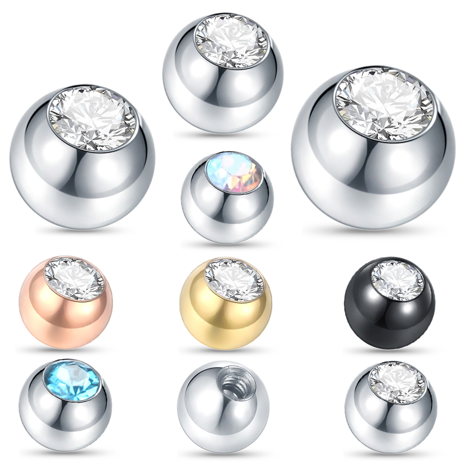 10 قطعة الفولاذ المقاوم للصدأ  - مراجعة Body Jewelry Replacement Ball وسعره