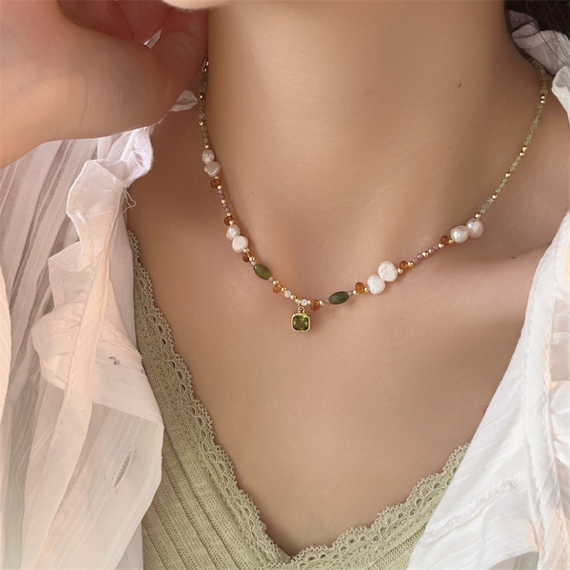 قلادة لؤلؤ باروكي طبيعي من الم - مراجعة Body Jewelry Necklace وسعره